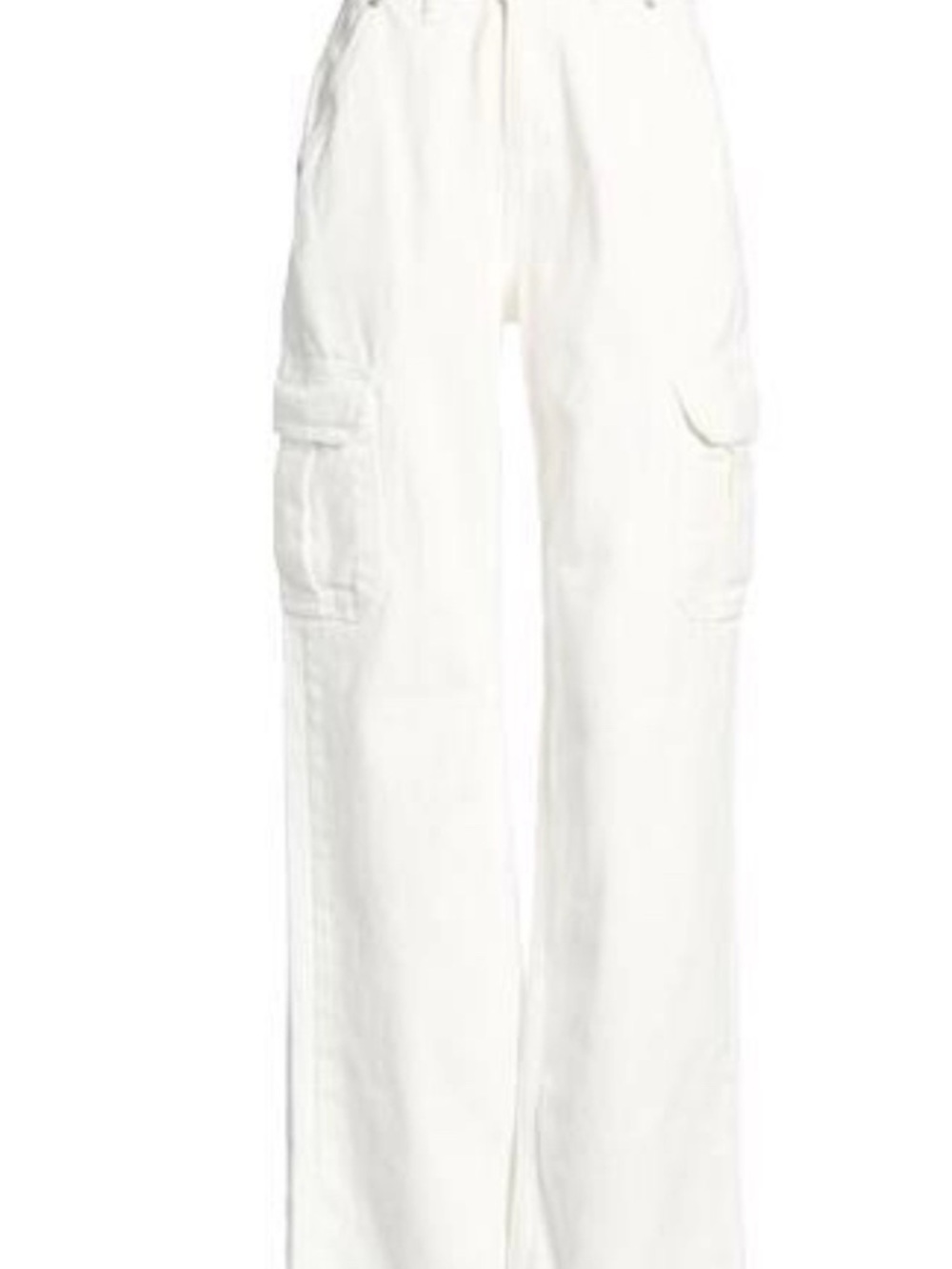 Frankie White Cargo Wide-Leg Pants